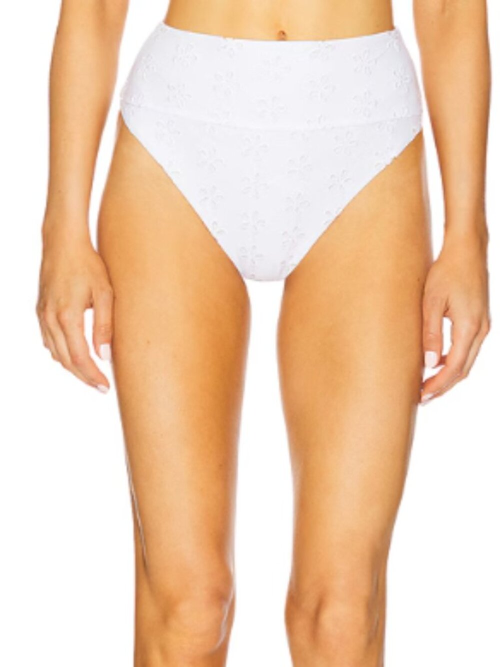 Beach Riot Hazel High Waist Bikini Bottom White Magnolia Eyelet – Medium – NWOT